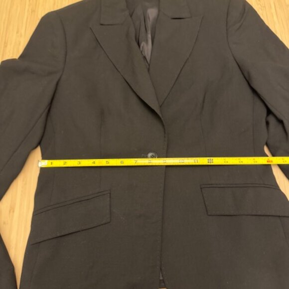Express black tuxedo style lapel one button blazer jacket size 8 - Picture 3 of 4